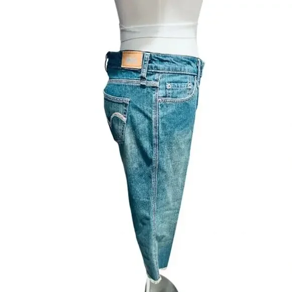 Levis 515 Capri Women's Pants Blue Jeans Stretch Cropped Denim Size 14 - Picture 5 of 11